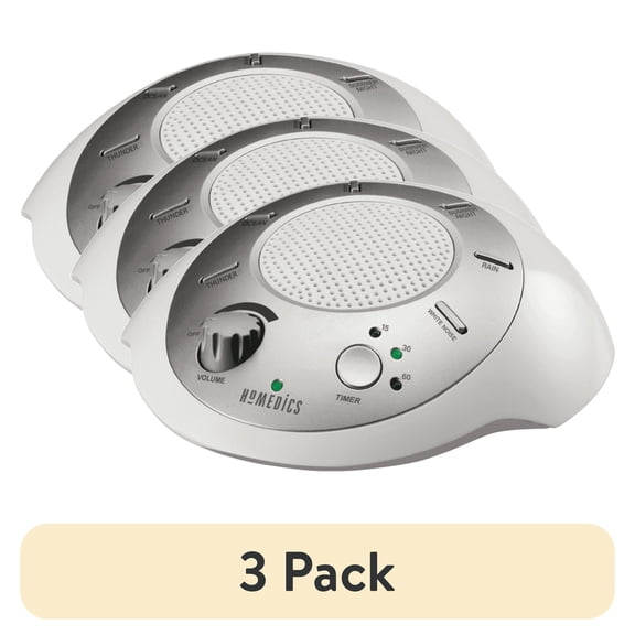 (3 pack) HoMedics SS-2000 Mini Portable Travel Sound Spa, Sleep Therapy Machine with 6 Calm Effects, Nature Sounds for Home