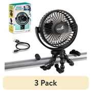 (3 pack) Hoovy Portable & Rechargeable Stroller Fan