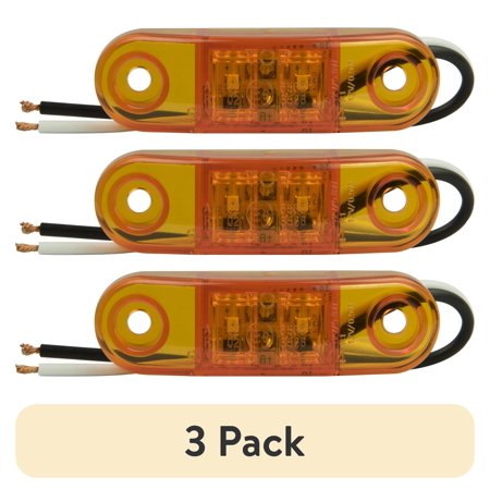 (3 pack) Hopkins Towing Solutions LED Mini Clearance Marker Light - Amber, C3221A