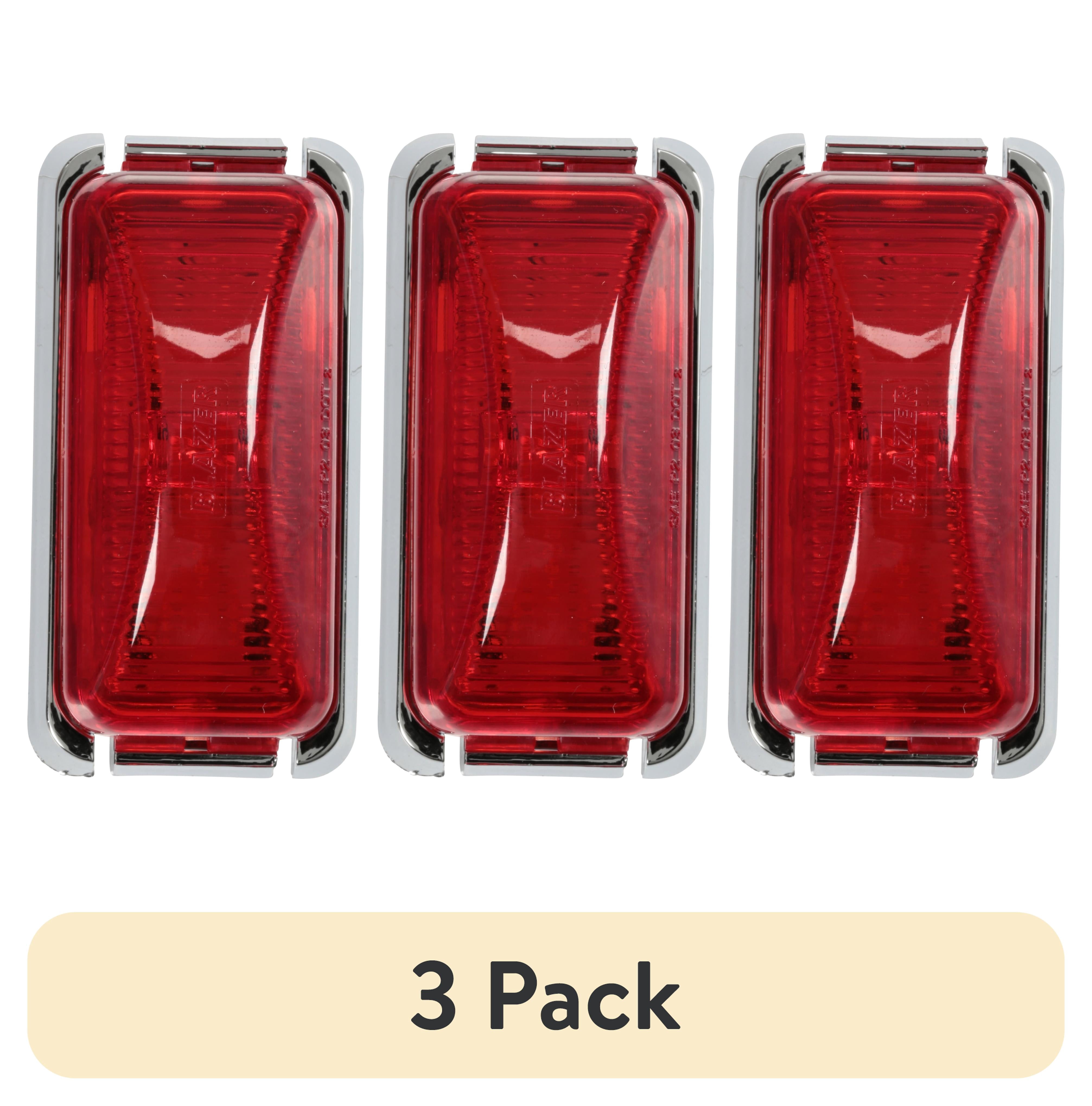 (3 pack) Hopkins Towing Solutions LED Sealed Mini Running Board Light Fits Trucks, Red, 2in, CW1536R