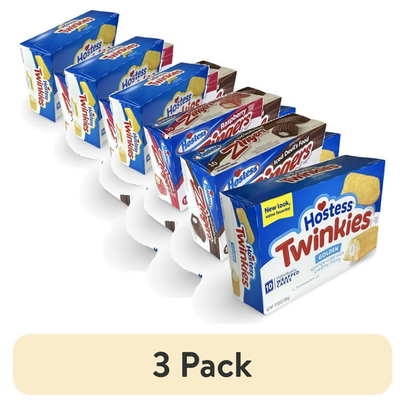(3 pack) Hostess Ultimate Twinkie Variety Pack With Zingers | Four Flavors: Original, Chocolate Zingers, Banana, Berry Zingers | 4 10-Packs (40 Total)