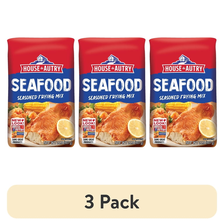 3 pack) House Autry Seafood Seasoned Breading Mix 32z Crispy