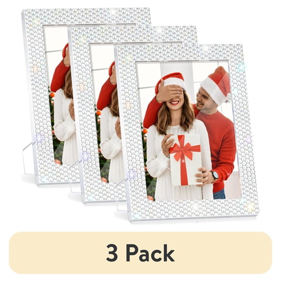 (3 pack) House Day 4x6 Acrylic Picture Frame, Magnetic Photo Frame, Photo Frame for Desktop Display Home Decor Farm Decor