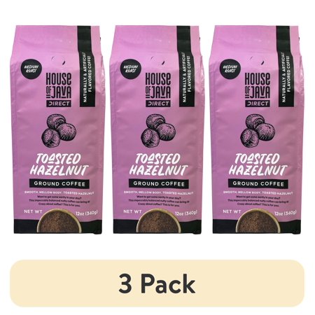 (3 pack) House of Java Hazelnut 12oz Ground