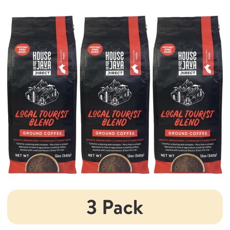 (3 pack) House of Java Local Tourist Blend 12oz Ground