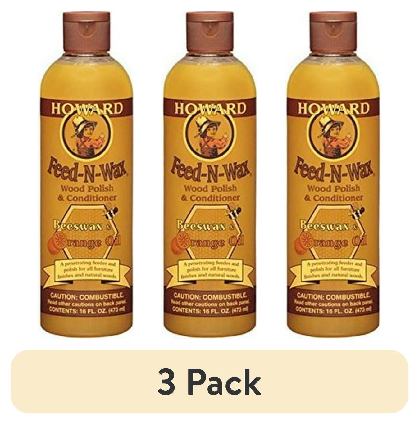 Howard Feed-n-Wax Wood Polish & Conditioner Beeswax Polish 16oz (2