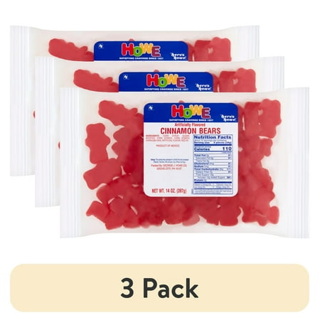 (3 pack) Howe Cinnamon Bears Gummy Candy, 14 oz, Bag