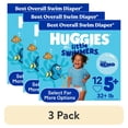 thumbnail interactive-video image 1 of (3 pack) Huggies Little Swimmers Disposable Swim Diapers, Size 5-6 (32+ lbs), 12 Count (Select for More), 1 of 16