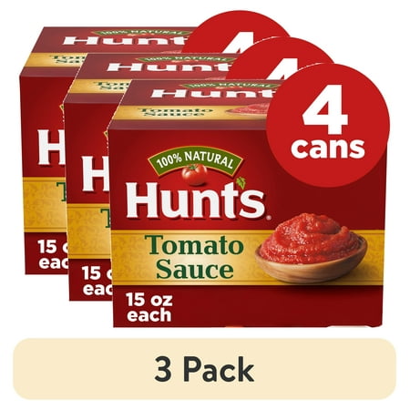 (3 pack) Hunt’s Tomato Sauce, 15 oz. Can, Perfect for Chili & Soups, 4-Count Value Pack