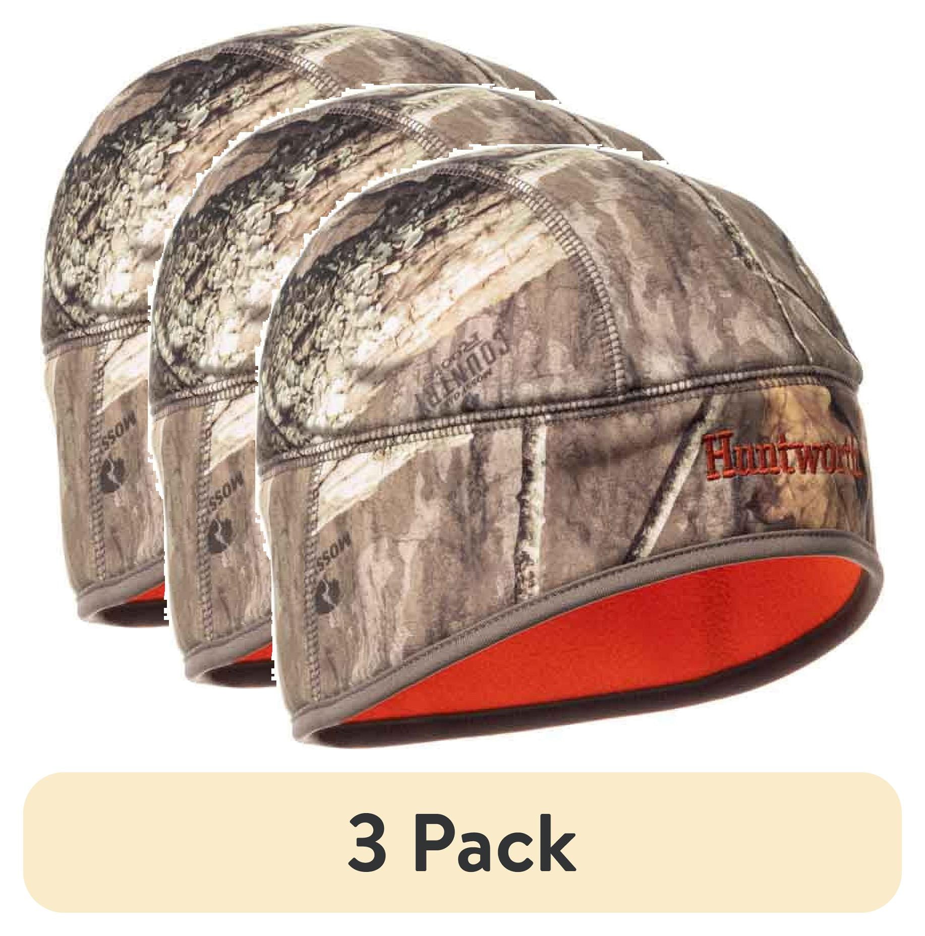 (1 pack) Huntworth Men's Victor Heavy Weight Reversible Beanie, Stretch Fleece, Mossy Oak Country Roots