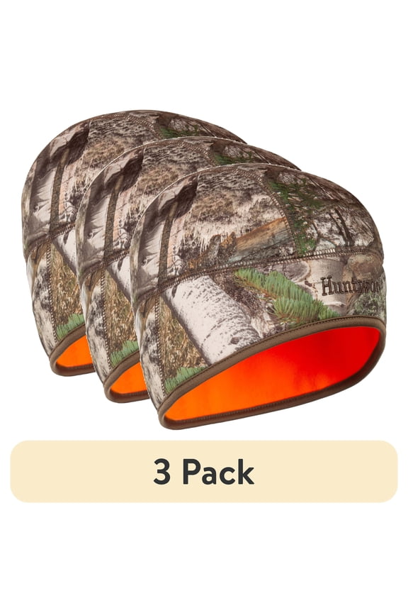 (3 pack) Huntworth Men's Victor Heavyweight Reversible Beanie – Mossy Oak Mountain®, One Size