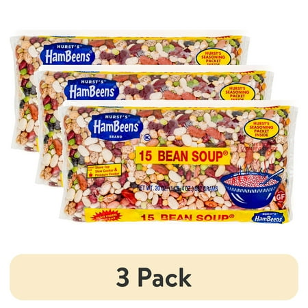 (3 pack) Hurst's HamBeens 15 Bean Soup, 20 oz