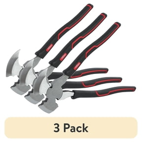 (3 pack) Hyper Tough 10-inch Demolition and Fencing Pliers with Soft Grip Handles