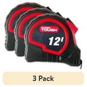 (3 pack) Hyper Tough 12ft. Self Lock Steel Tape Measure