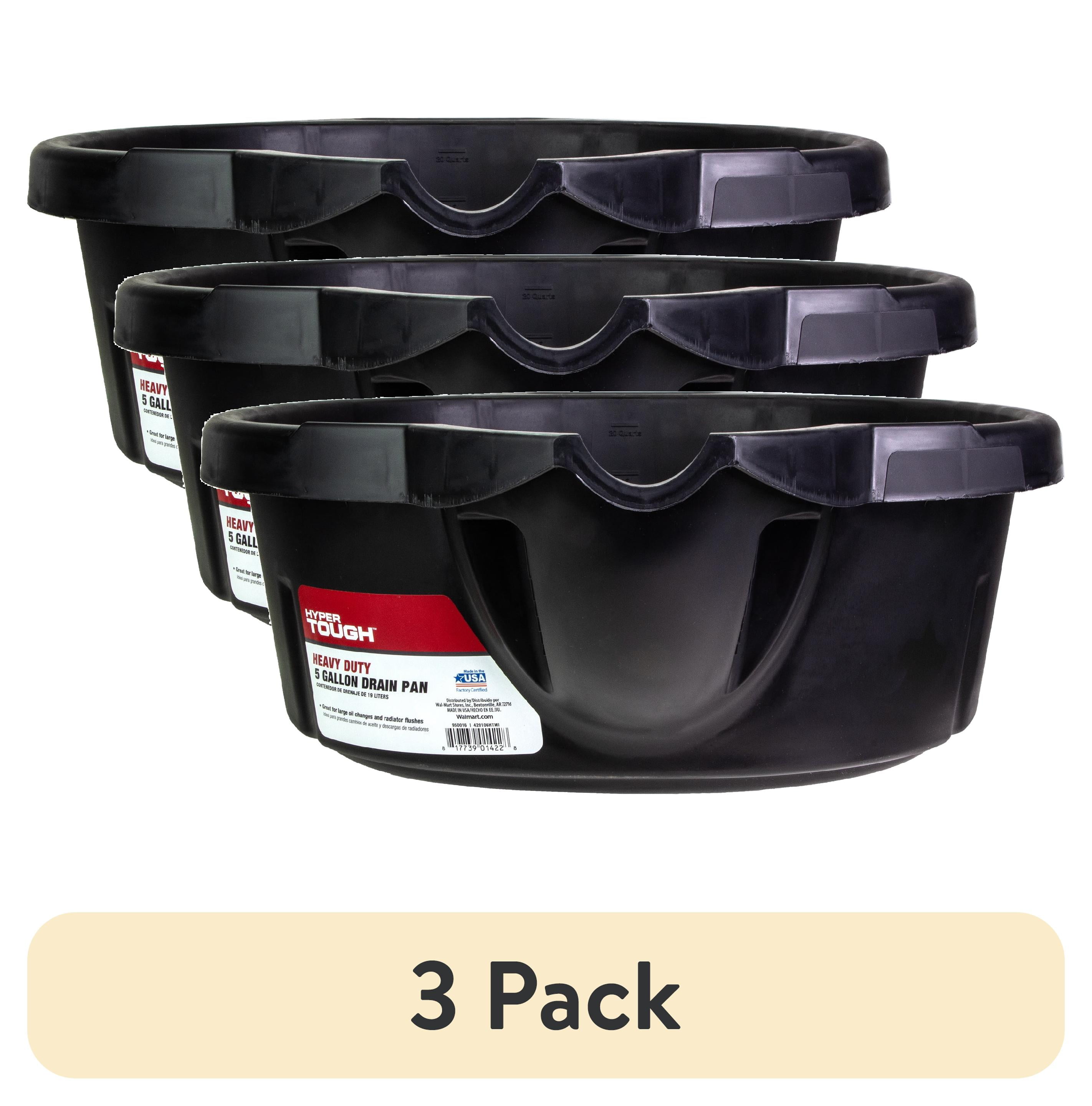 (3 pack) Hyper Tough 20 Quart Automotive Drain Pan for Car, Truck, SUV 420106HTMI
