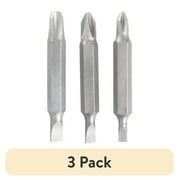 (3 pack) Hyper Tough 3-Pack 2 inch Double End Phillips Screwdriver Bits Set, Steel Material, AU85042K