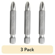 (3 pack) Hyper Tough 3-Pack, 2 inch Phillips Screwdriver Bits AU85040K, Phillips sizes, Ph1, Ph2 and Ph3
