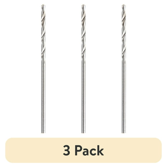 (3 pack) Hyper Tough 3 Piece 1/16 inch Hss Roll Forged Drill Bits, Hss Material, AU00040K