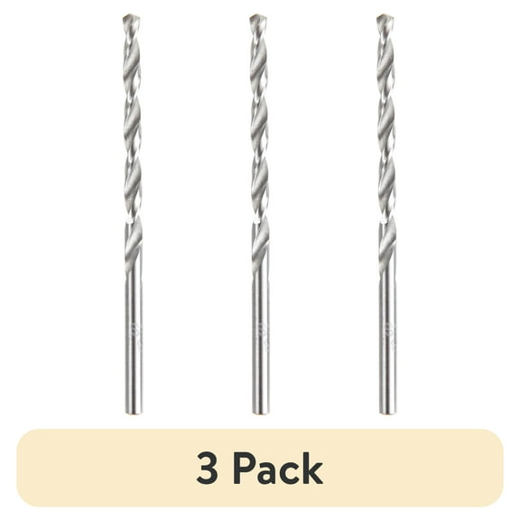 (3 pack) Hyper Tough 3-Piece 1/8 inch Hss Material Roll Forged Drill Bits AU00044K, New Condition