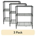 thumbnail interactive-video image 1 of (3 pack) Hyper Tough Multipurpose 3-Tier Wire Shelving Rack, Black, 750 lbs Capacity, 1 of 12
