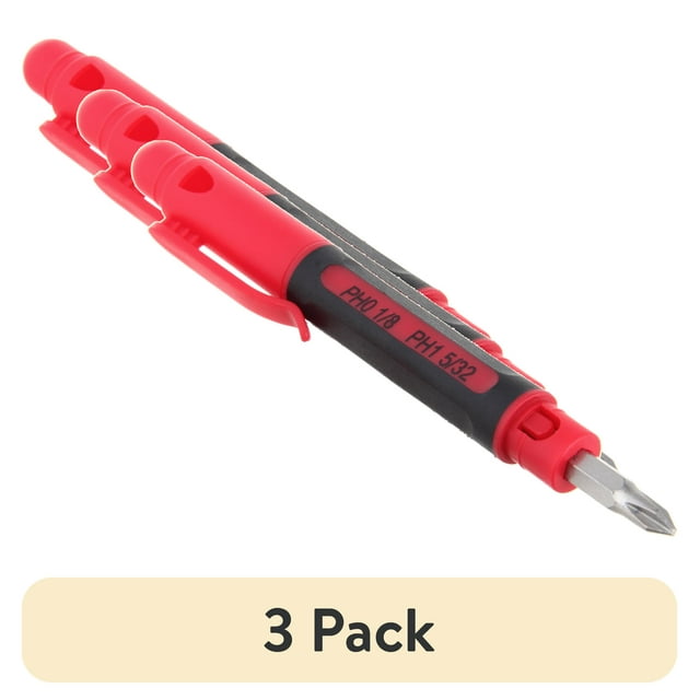 (3 pack) Hyper Tough 4-In-1 Mini Screwdriver