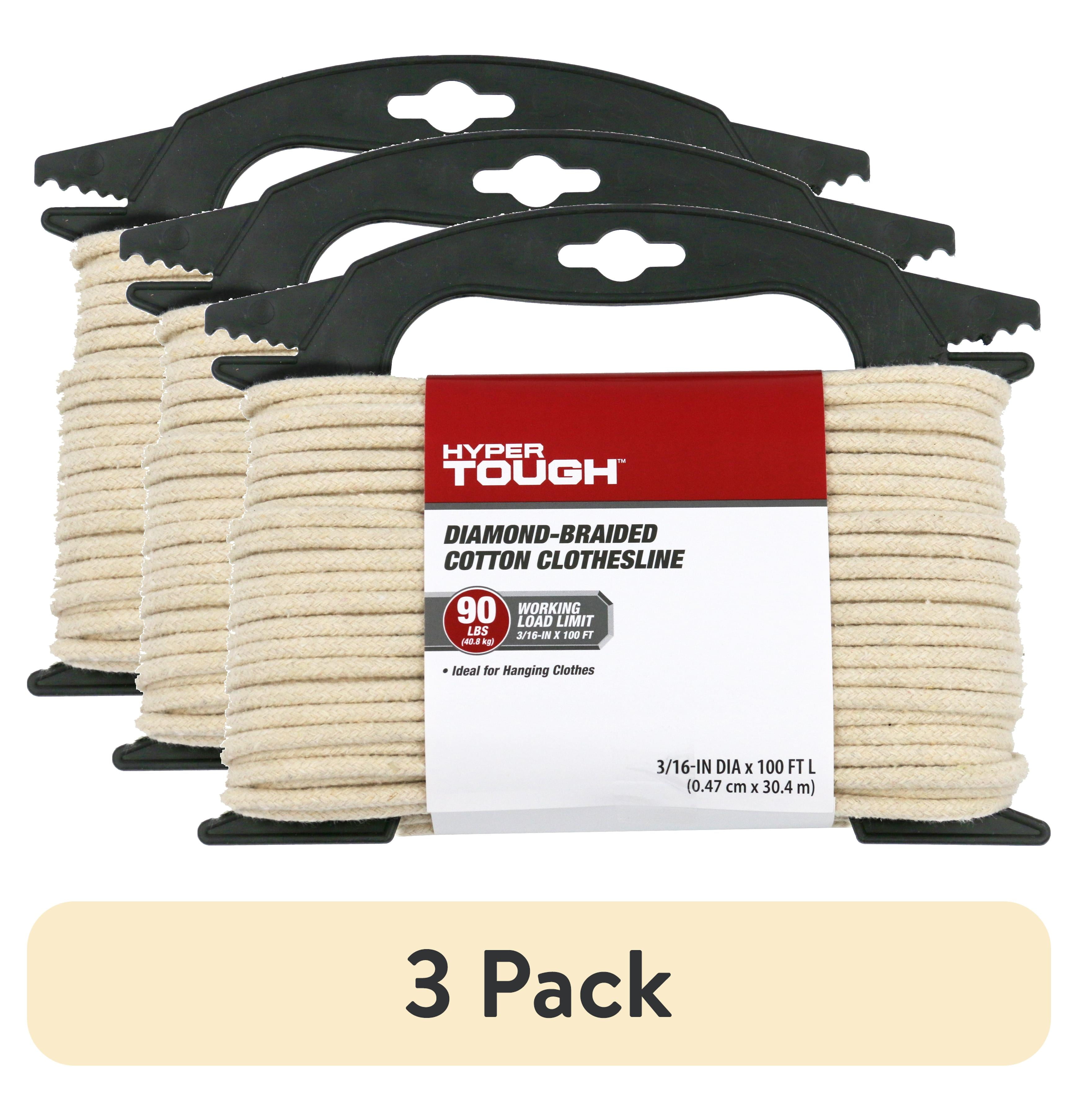 Hyper Tough Cotton Clothesline 420 ft Indoor Outdoor Braided Rope for Air  Drying - Walmart.com