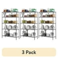 thumbnail interactive-video image 1 of (3 pack) Hyper Tough 5-Tier Multipurpose Steel Wire Shelving Rack, Black, 3000 lbs Capacity, 1 of 8
