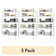 thumbnail image 1 of (3 pack) Hyper Tough 5-Tier Heavy Duty Multipurpose Wire Shelving Rack Chrome 3000 lbs Capacity, 1 of 6