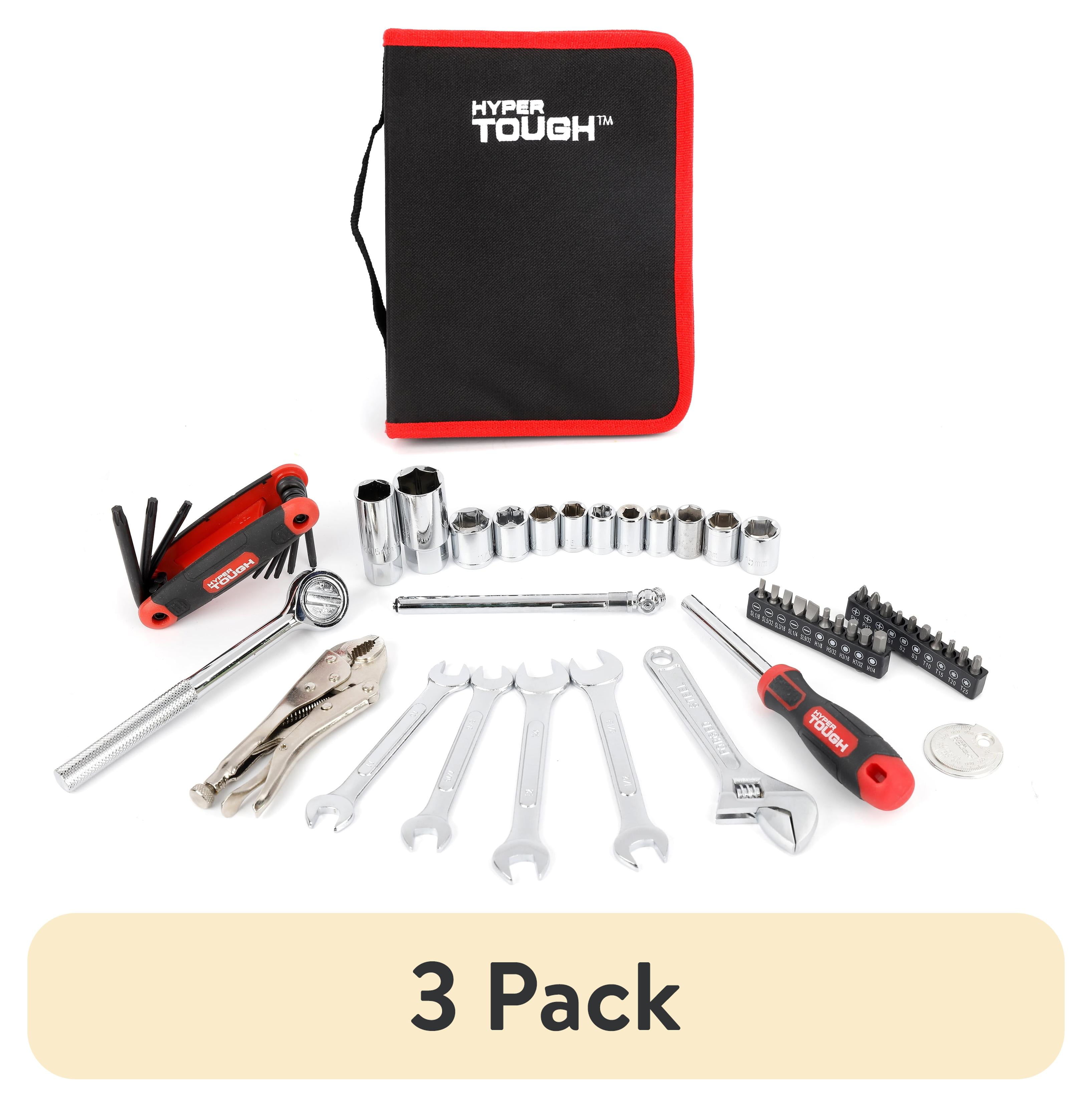 Hyper Tough 51-Piece Mechanic's Tool Kit, Compact Emergency Set