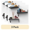 thumbnail image 1 of (3 pack) Hyper Tough 6 in. x 15 3/4 in. Modern Black Laminated Wood Shelf Kit, 1 of 14