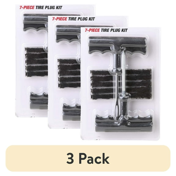 (3 pack) Hyper Tough 7 Piece Tire Repair & Maintenance Tool Kit, Model ST121700S