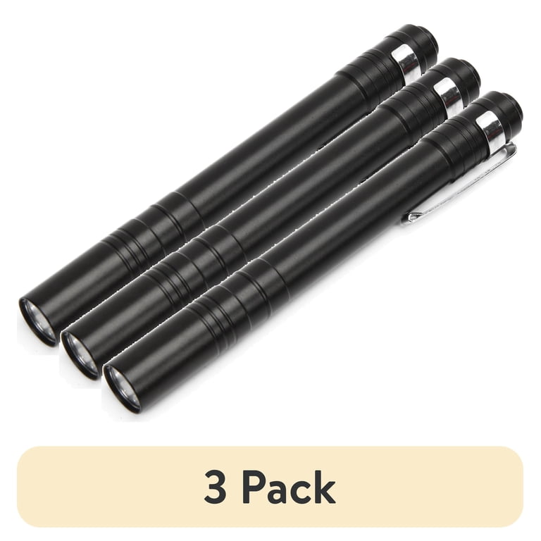3 pack) Hyper Tough 25-Lumen LED Penlight Flashlight, Red