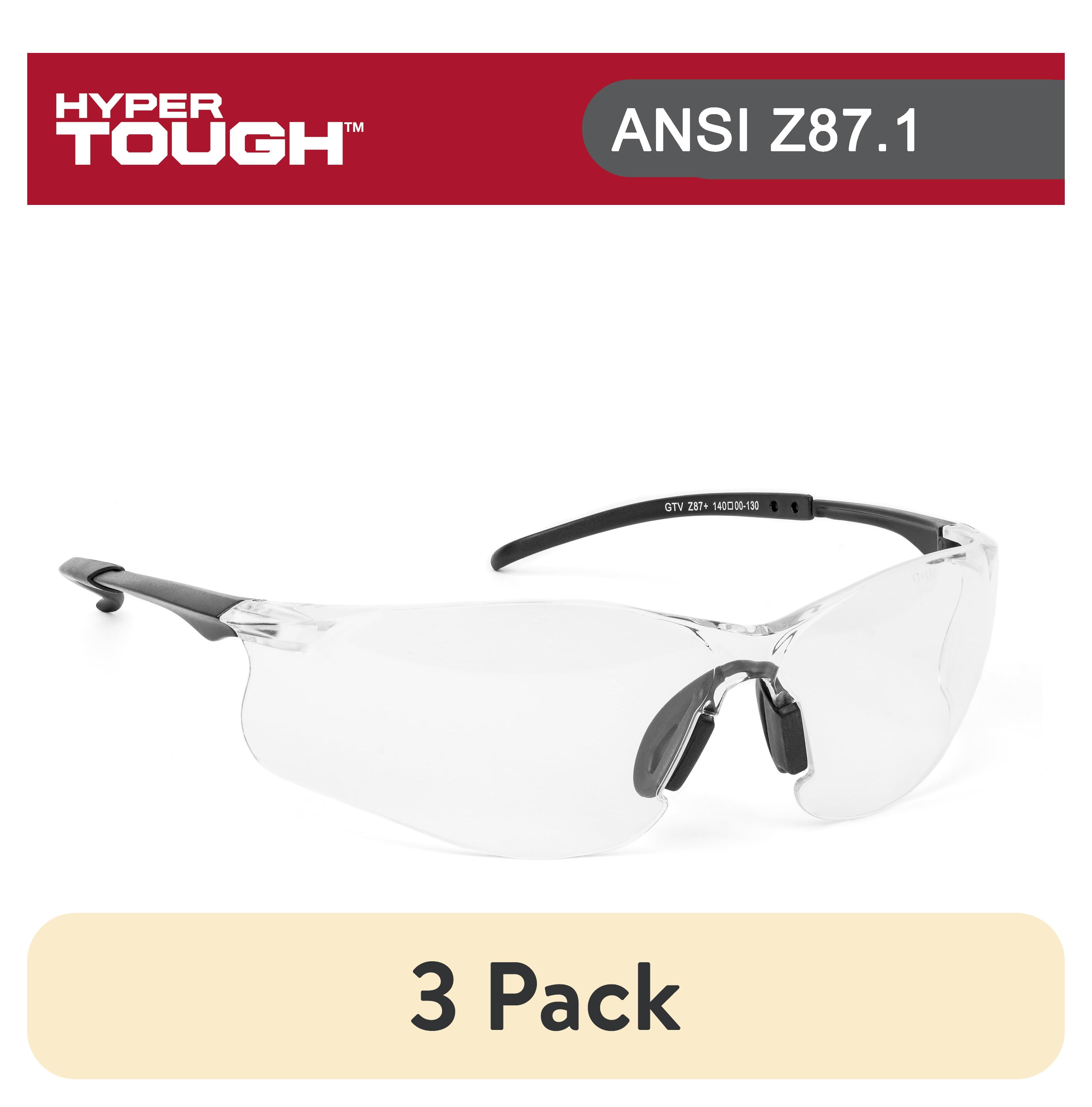 Hyper Tough Safety Glasses Clear Poly-Carbonate Lens UV400