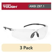 (3 pack) Hyper Tough Clear Safety Glasses with Z87.1 Poly-Carbonate Lens HTS-617113HG
