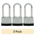 thumbnail interactive-video image 1 of (3 pack) Hyper Tough 40mm Laminated Steel Padlock with 2-in Shackle, 1 of 11