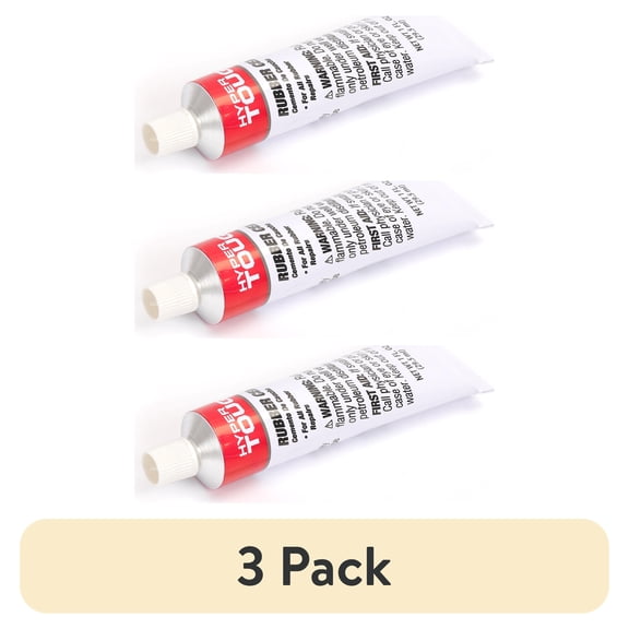 (3 pack) Hyper Tough Rubber Cement, 1 Ounce, for Tire Repair, Model ST121705S