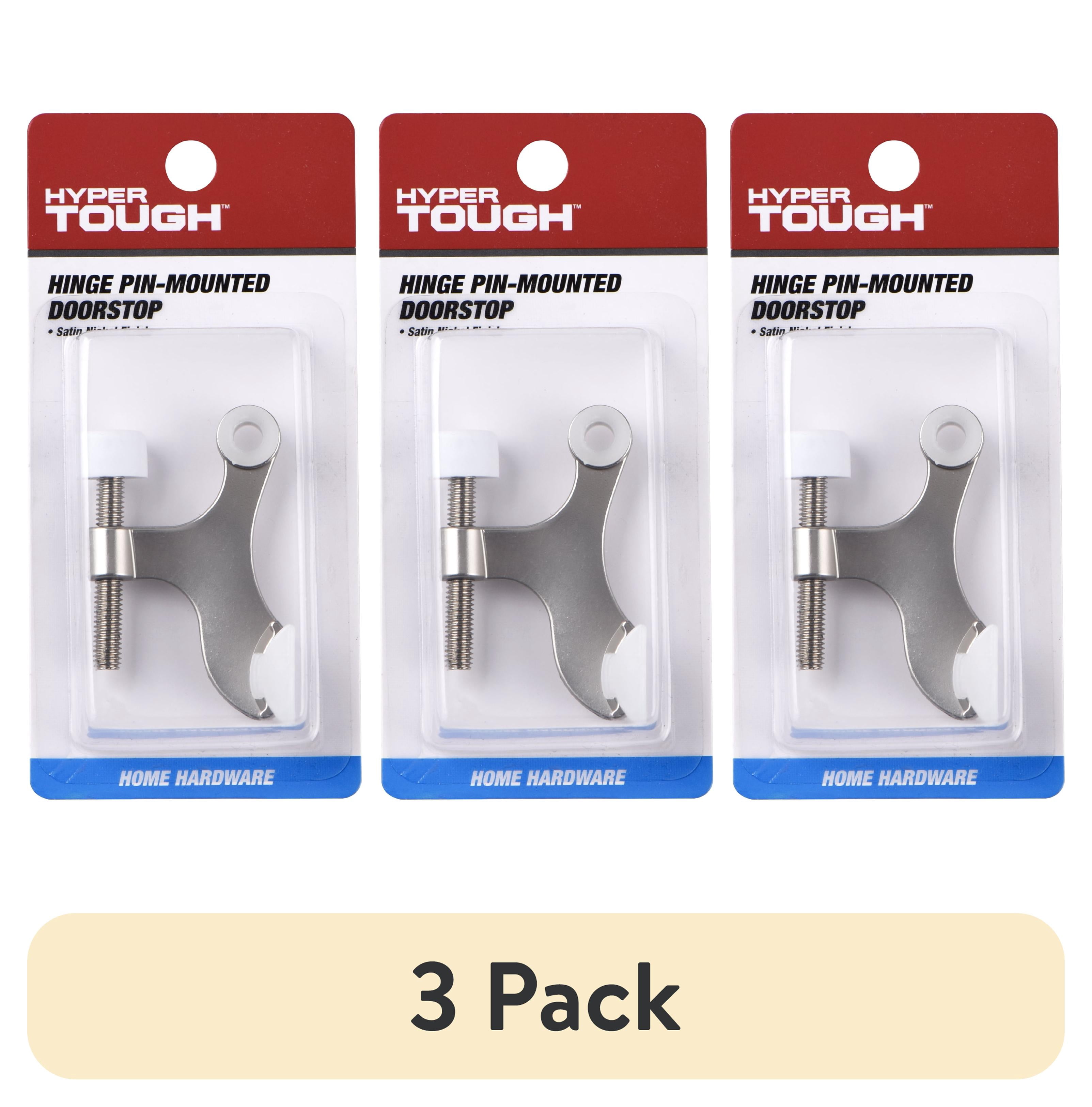 (3 pack) Hyper Tough Satin Nickel Hinge Pin Door Stop