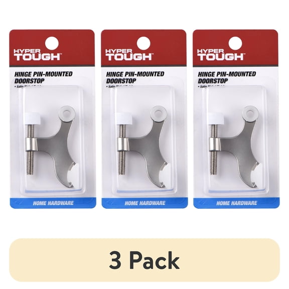 (3 pack) Hyper Tough Satin Nickel Hinge Pin Door Stop