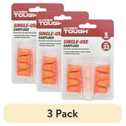3 pack Hyper Tough Single-Use Foam Earplugs - 5 pair pack with Case