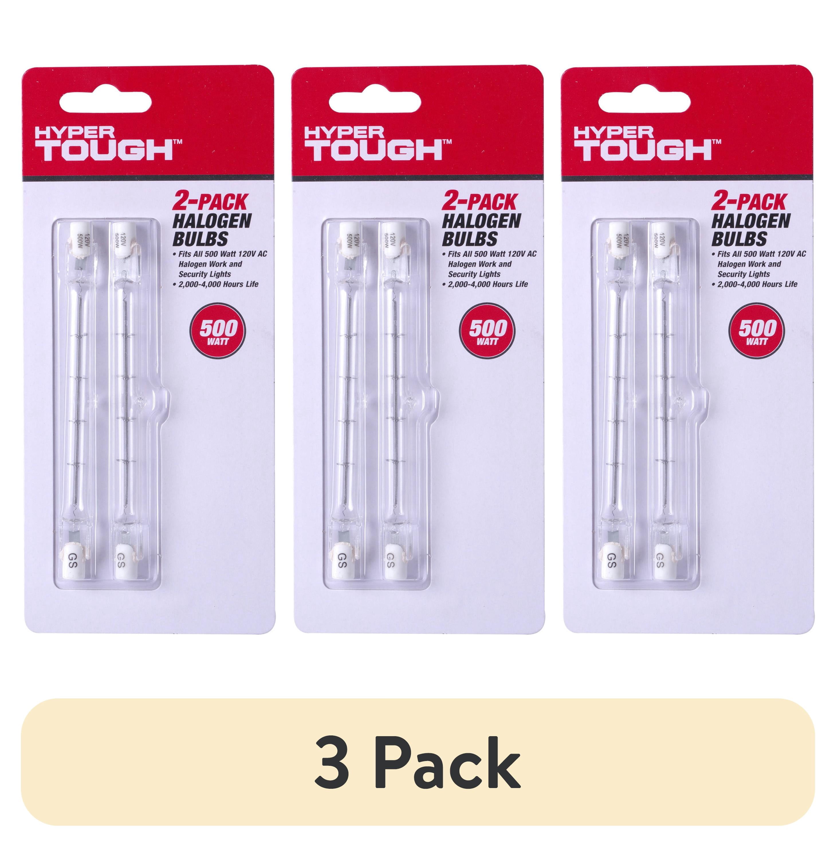(3 pack) Hyper Tough 500W Halogen Bulbs, T3 R7s, 2-Pack
