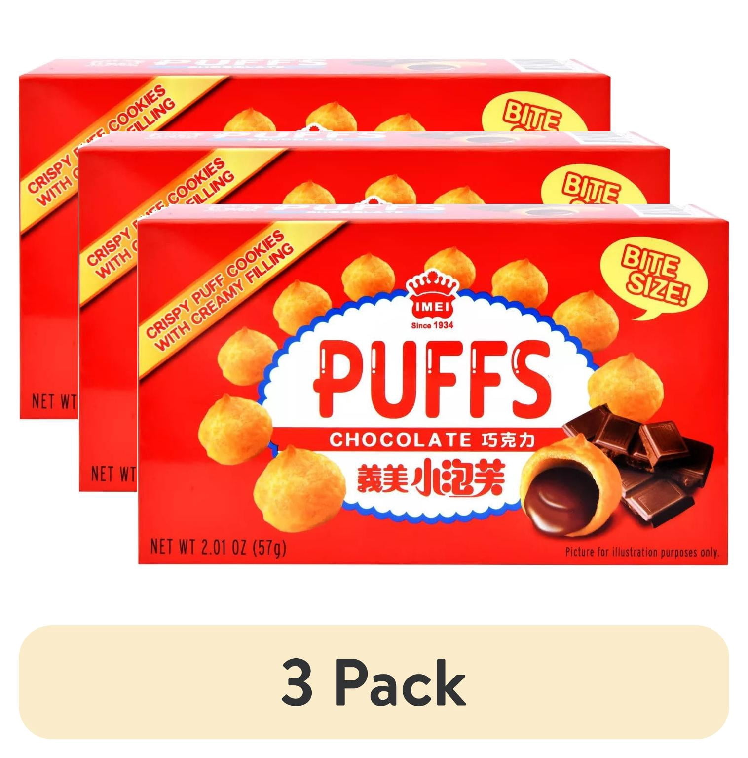 (3 pack) I MEI Chocolate Puffs, 2.01 oz