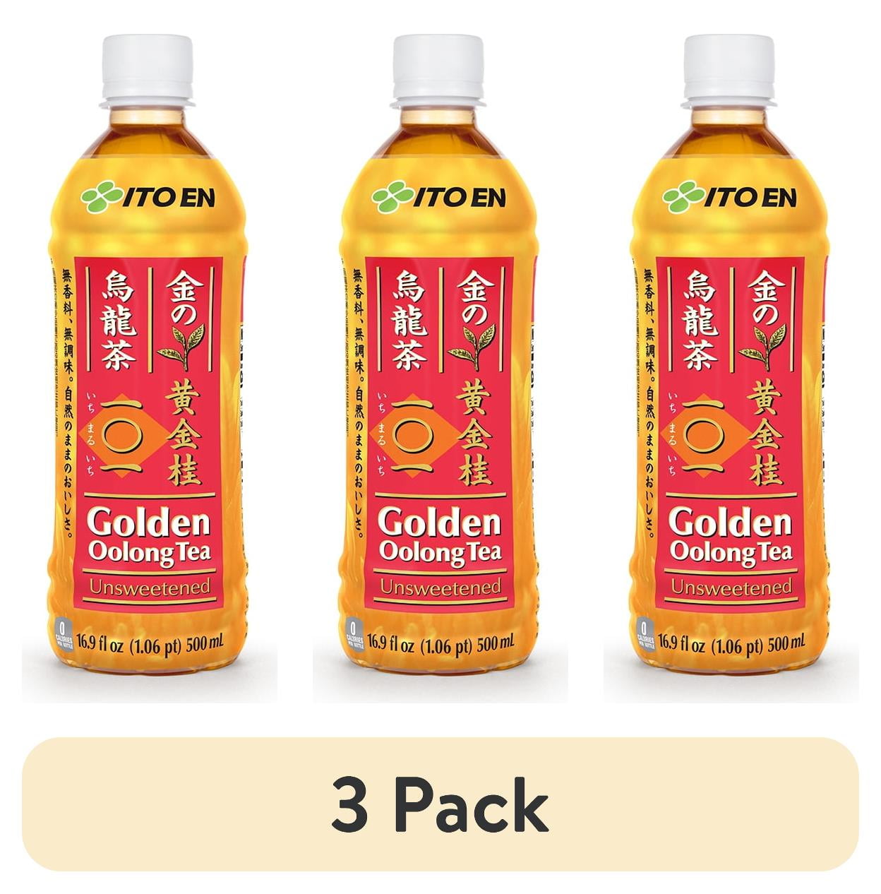 (3 pack) Ito En Golden Oolong Tea, Unsweetened Bottled Tea, 16.9 fl oz, 1 count