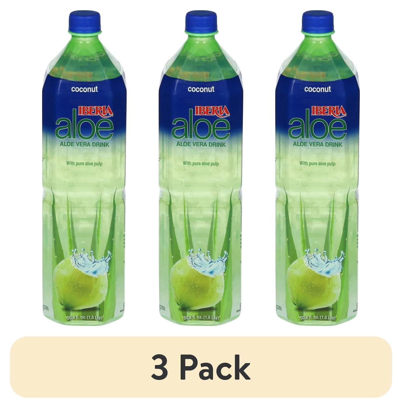 (3 pack) Iberia Coconut Aloe Vera Drink with Pure Aloe Pulp 50.8 fl oz