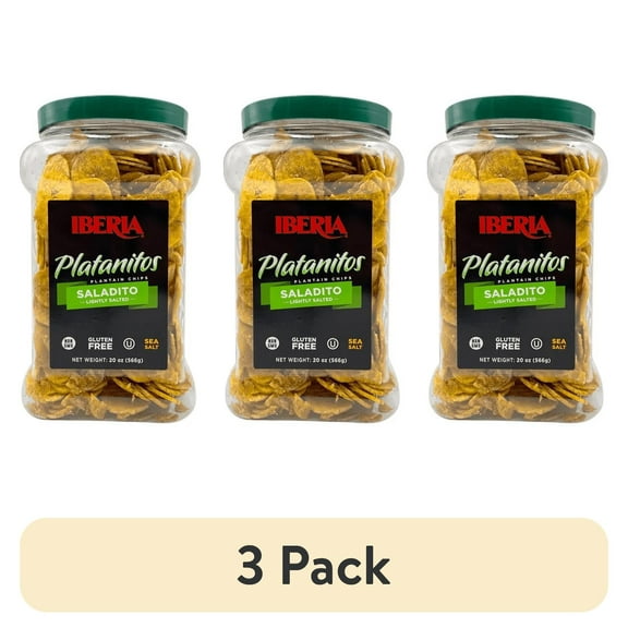 (3 pack) Iberia Plantain Chips Lightly Salted
