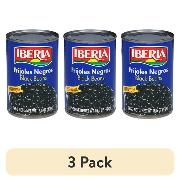 (3 pack) Iberia Premium Black Beans 15.5 oz