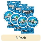 (3 pack) Ice Breakers Coolmint Sugar Free Mints, Tins 1.5 oz, 2 Count