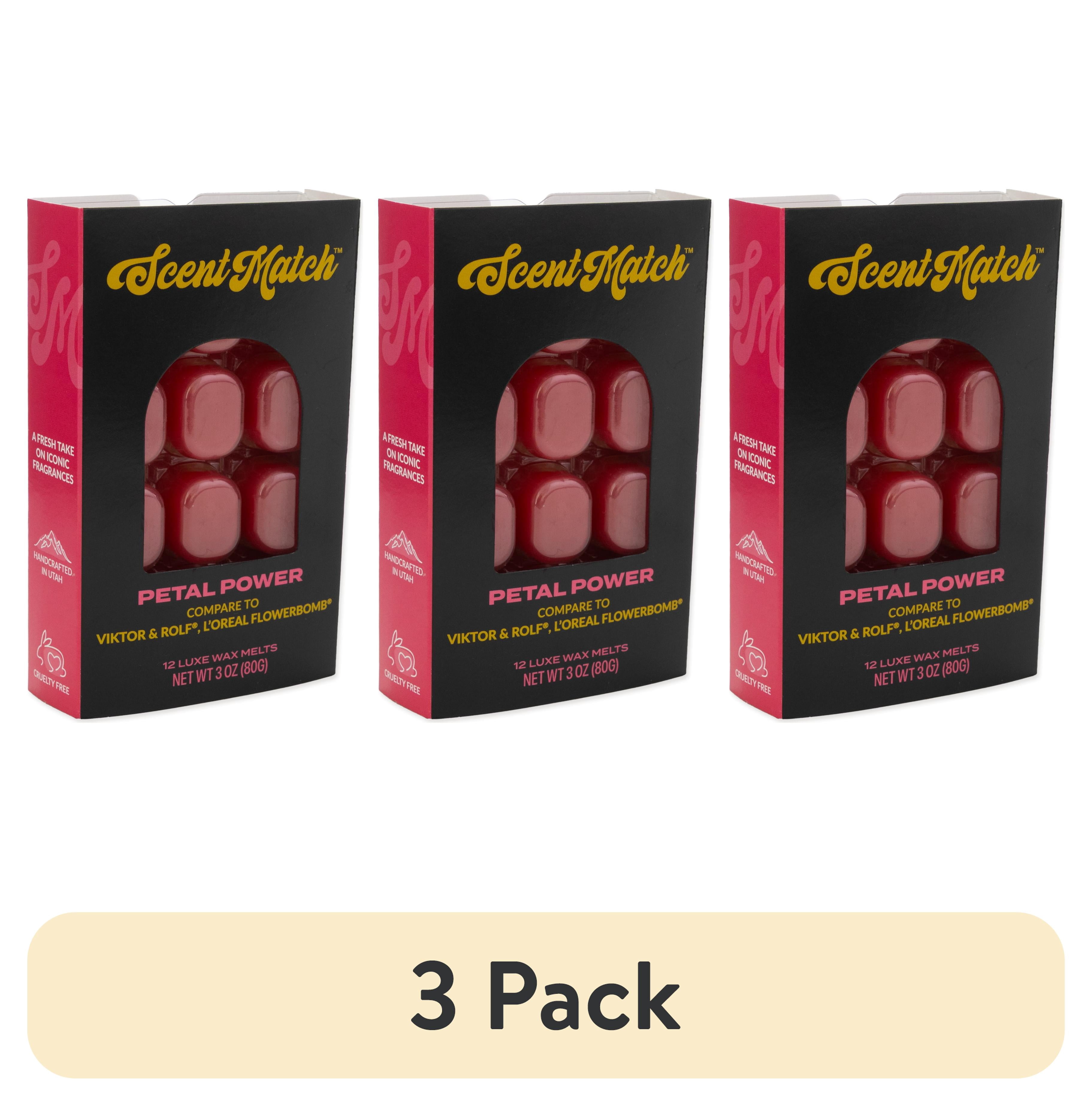 (3 pack) IllumiScents ScentMatch, 3 oz Wax Melts, Petal Power (Compare to: Viktor & Rolf - Flowerbomb)