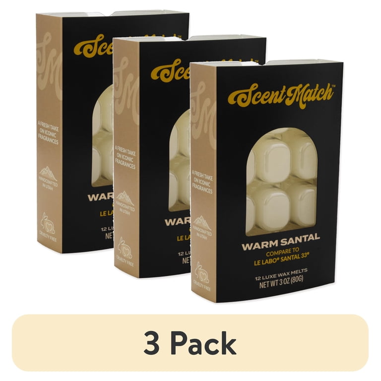 3 pack) IllumiScents ScentMatch, 3 oz Wax Melts, Warm Santal