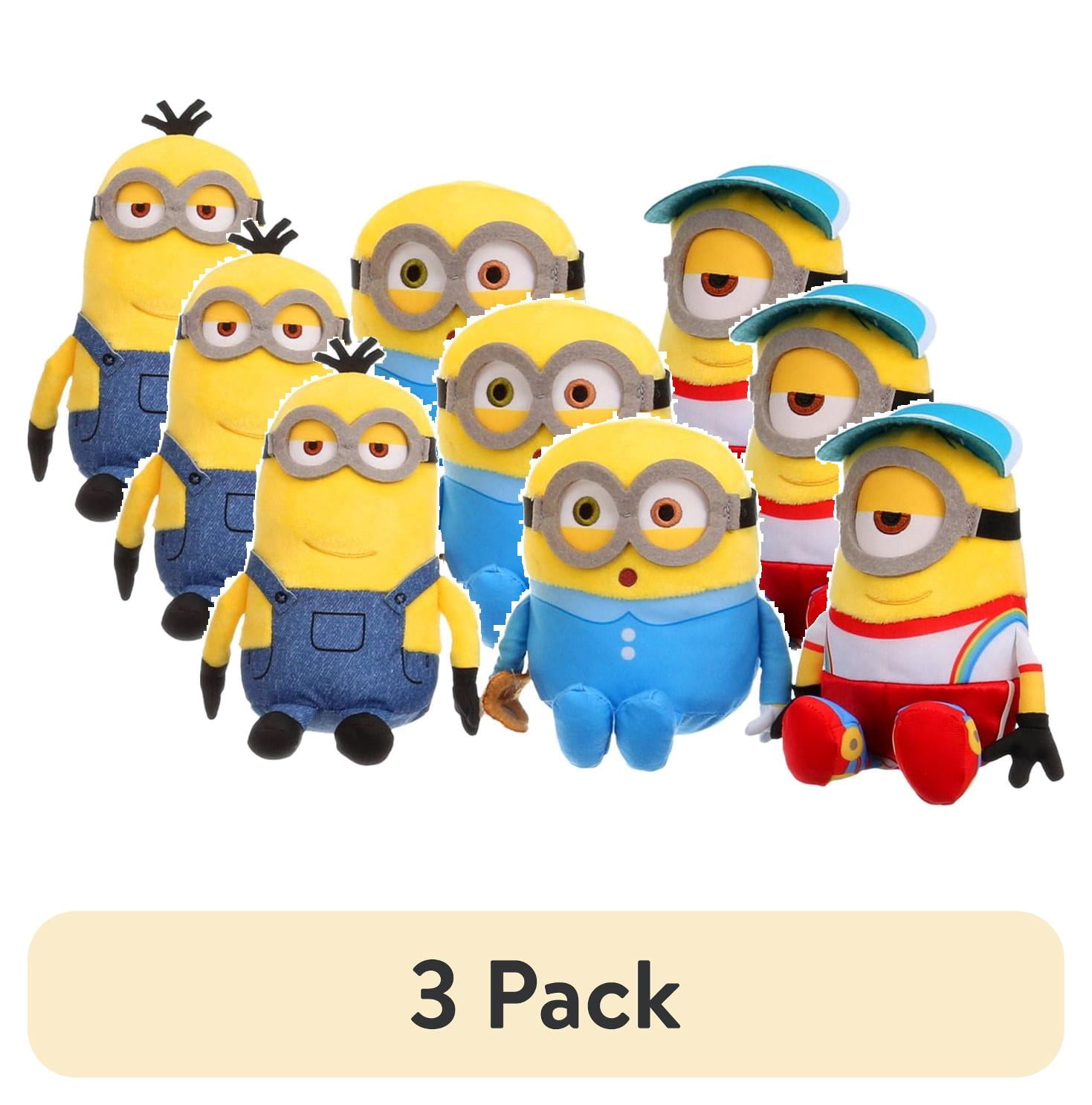 (3 pack) Illumination's Minions and Gru Small Plush 5-piece Collector Set,  Kids Toys for Ages 3 Up, Gifts and Presents