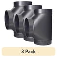 thumbnail image 1 of (3 pack) Imperial Manufacturing Group BM0085 8" Black Matte Stovepipe Tee Joint, 1 of 4
